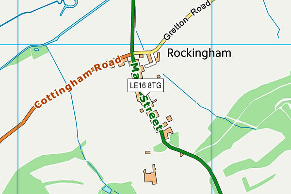 LE16 8TG map - OS VectorMap District (Ordnance Survey)