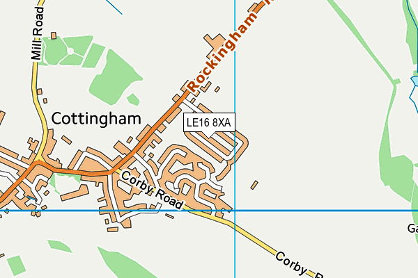 LE16 8XA map - OS VectorMap District (Ordnance Survey) LE16 8XA map - OS VectorMap District (Ordnance Survey)