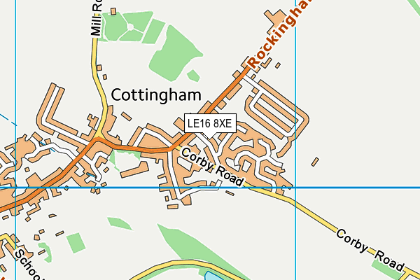 LE16 8XE map - OS VectorMap District (Ordnance Survey) LE16 8XE map - OS VectorMap District (Ordnance Survey)