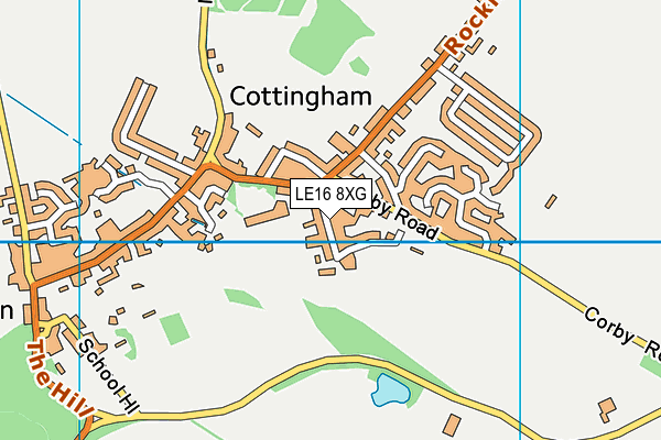 LE16 8XG map - OS VectorMap District (Ordnance Survey) LE16 8XG map - OS VectorMap District (Ordnance Survey)