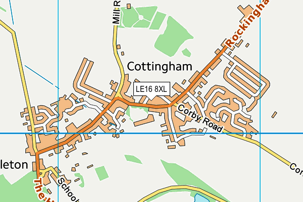 LE16 8XL map - OS VectorMap District (Ordnance Survey)