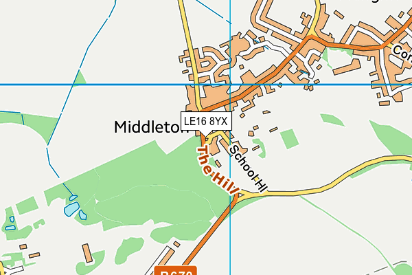 LE16 8YX map - OS VectorMap District (Ordnance Survey) LE16 8YX map - OS VectorMap District (Ordnance Survey)