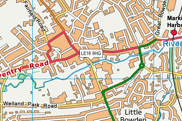 LE16 9HG map - OS VectorMap District (Ordnance Survey) LE16 9HG map - OS VectorMap District (Ordnance Survey)