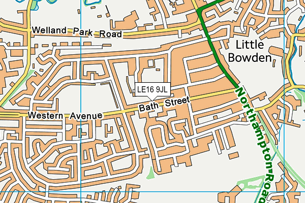 LE16 9JL map - OS VectorMap District (Ordnance Survey) LE16 9JL map - OS VectorMap District (Ordnance Survey)