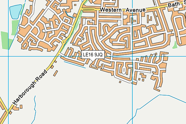 LE16 9JQ map - OS VectorMap District (Ordnance Survey) LE16 9JQ map - OS VectorMap District (Ordnance Survey)