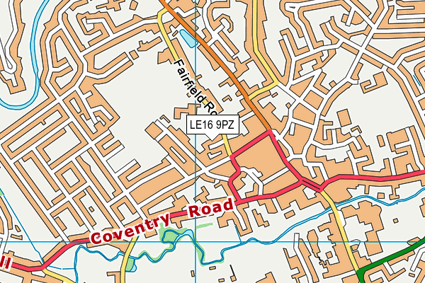 LE16 9PZ map - OS VectorMap District (Ordnance Survey) LE16 9PZ map - OS VectorMap District (Ordnance Survey)