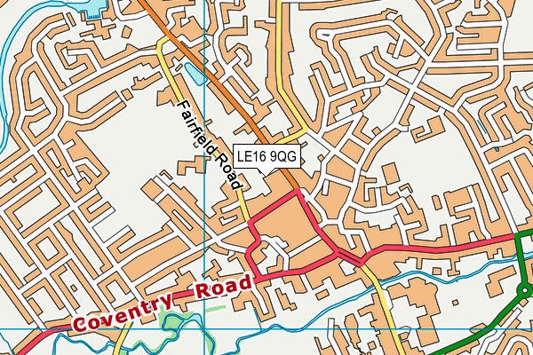 LE16 9QG map - OS VectorMap District (Ordnance Survey) LE16 9QG map - OS VectorMap District (Ordnance Survey)