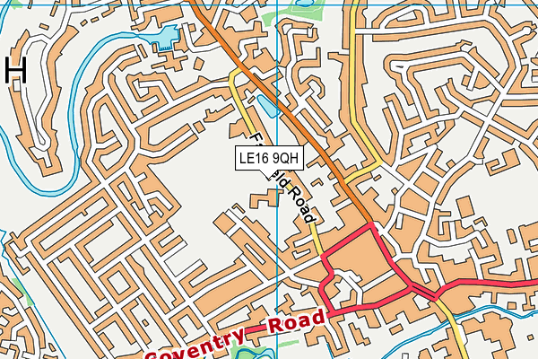 LE16 9QH map - OS VectorMap District (Ordnance Survey) LE16 9QH map - OS VectorMap District (Ordnance Survey)