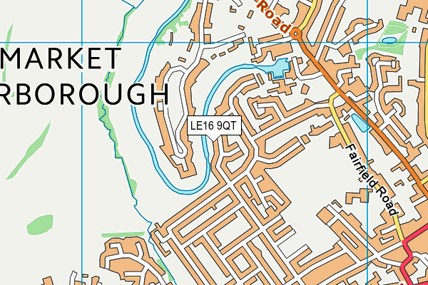 LE16 9QT map - OS VectorMap District (Ordnance Survey)