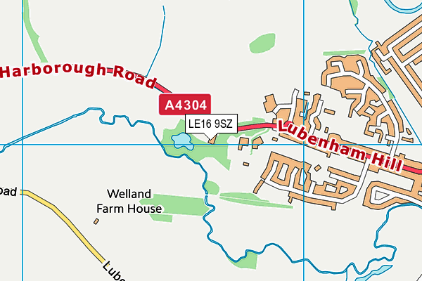LE16 9SZ map - OS VectorMap District (Ordnance Survey) LE16 9SZ map - OS VectorMap District (Ordnance Survey)