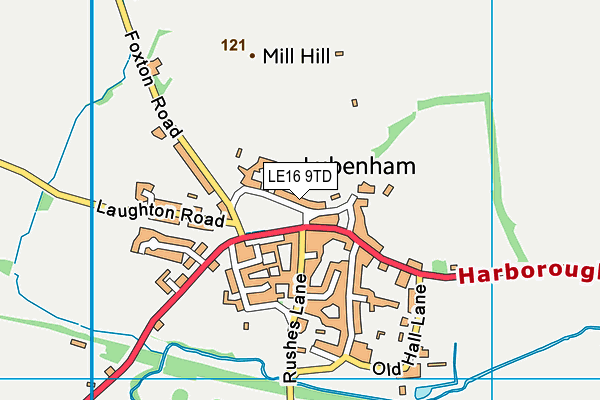 LE16 9TD map - OS VectorMap District (Ordnance Survey) LE16 9TD map - OS VectorMap District (Ordnance Survey)