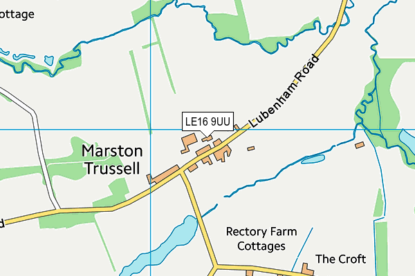 LE16 9UU map - OS VectorMap District (Ordnance Survey) LE16 9UU map - OS VectorMap District (Ordnance Survey)