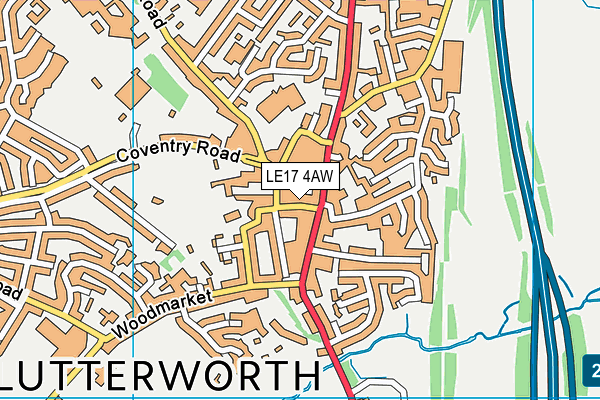 LE17 4AW map - OS VectorMap District (Ordnance Survey) LE17 4AW map - OS VectorMap District (Ordnance Survey)
