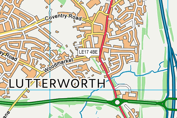 LE17 4BE map - OS VectorMap District (Ordnance Survey) LE17 4BE map - OS VectorMap District (Ordnance Survey)