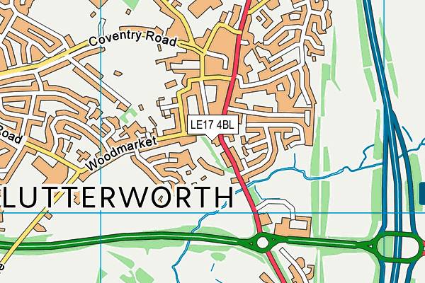 LE17 4BL map - OS VectorMap District (Ordnance Survey) LE17 4BL map - OS VectorMap District (Ordnance Survey)