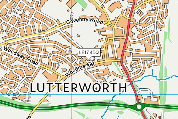 LE17 4DQ map - OS VectorMap District (Ordnance Survey)