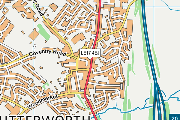 LE17 4EJ map - OS VectorMap District (Ordnance Survey) LE17 4EJ map - OS VectorMap District (Ordnance Survey)
