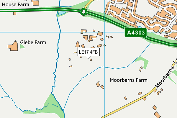 LE17 4FB map - OS VectorMap District (Ordnance Survey) LE17 4FB map - OS VectorMap District (Ordnance Survey)