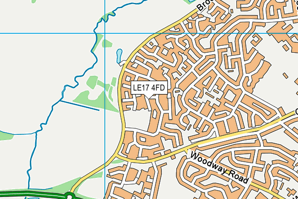LE17 4FD map - OS VectorMap District (Ordnance Survey) LE17 4FD map - OS VectorMap District (Ordnance Survey)