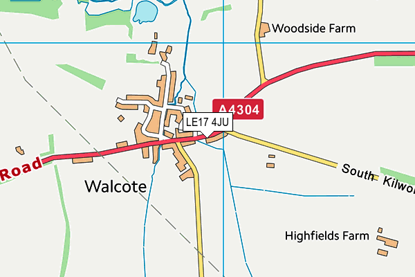 LE17 4JU map - OS VectorMap District (Ordnance Survey) LE17 4JU map - OS VectorMap District (Ordnance Survey)