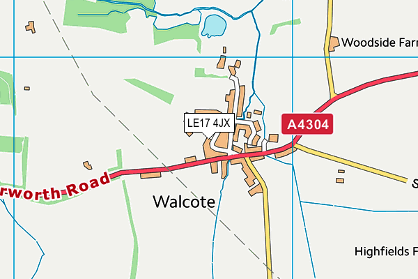 LE17 4JX map - OS VectorMap District (Ordnance Survey) LE17 4JX map - OS VectorMap District (Ordnance Survey)