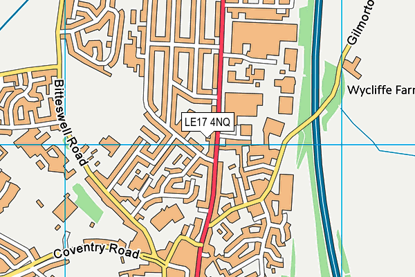 LE17 4NQ map - OS VectorMap District (Ordnance Survey) LE17 4NQ map - OS VectorMap District (Ordnance Survey)