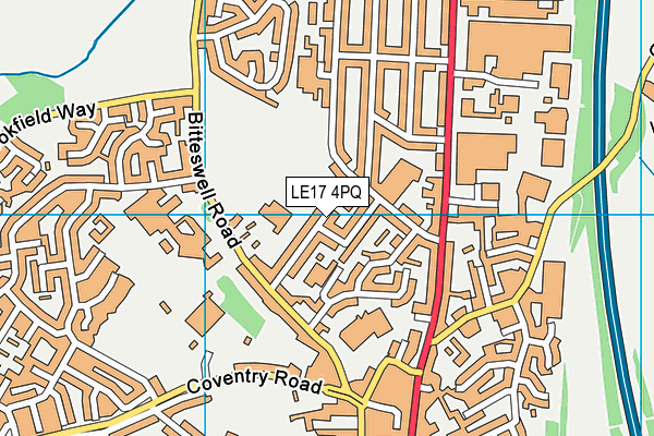 LE17 4PQ map - OS VectorMap District (Ordnance Survey) LE17 4PQ map - OS VectorMap District (Ordnance Survey)