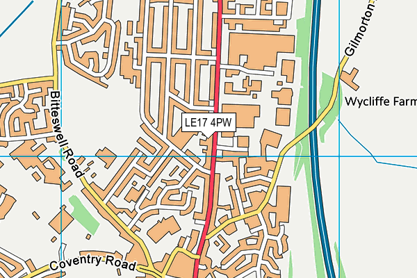 LE17 4PW map - OS VectorMap District (Ordnance Survey) LE17 4PW map - OS VectorMap District (Ordnance Survey)