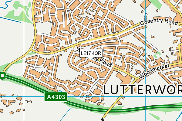 LE17 4QR map - OS VectorMap District (Ordnance Survey)
