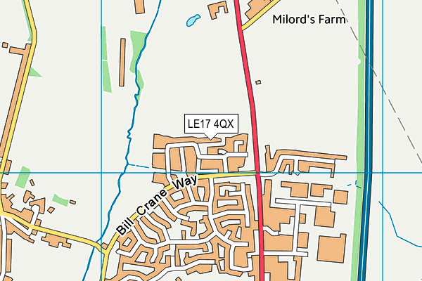 LE17 4QX map - OS VectorMap District (Ordnance Survey) LE17 4QX map - OS VectorMap District (Ordnance Survey)