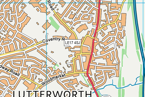 LE17 4SJ map - OS VectorMap District (Ordnance Survey) LE17 4SJ map - OS VectorMap District (Ordnance Survey)