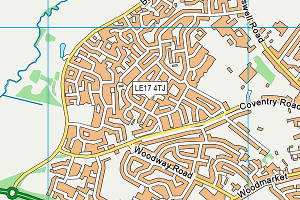 LE17 4TJ map - OS VectorMap District (Ordnance Survey) LE17 4TJ map - OS VectorMap District (Ordnance Survey)