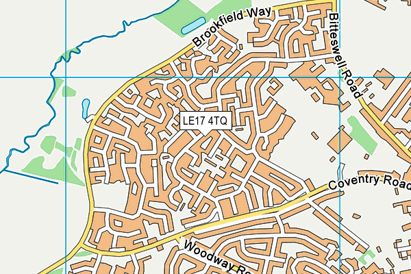 LE17 4TQ map - OS VectorMap District (Ordnance Survey) LE17 4TQ map - OS VectorMap District (Ordnance Survey)