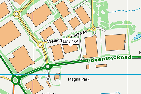 LE17 4XP map - OS VectorMap District (Ordnance Survey)