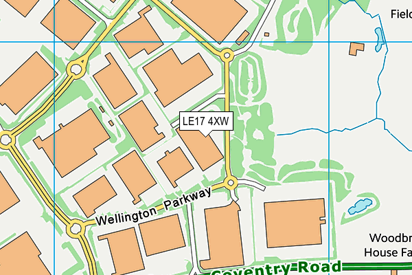LE17 4XW map - OS VectorMap District (Ordnance Survey) LE17 4XW map - OS VectorMap District (Ordnance Survey)
