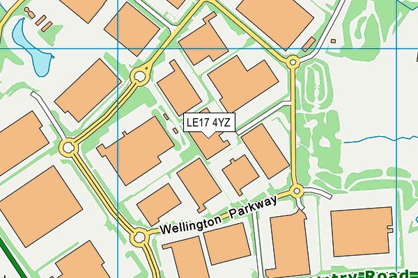 LE17 4YZ map - OS VectorMap District (Ordnance Survey) LE17 4YZ map - OS VectorMap District (Ordnance Survey)