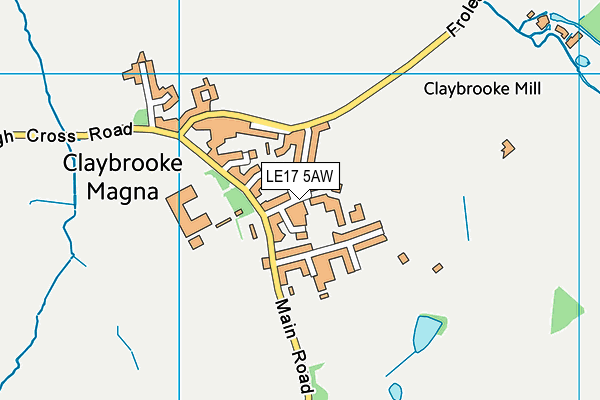 LE17 5AW map - OS VectorMap District (Ordnance Survey) LE17 5AW map - OS VectorMap District (Ordnance Survey)