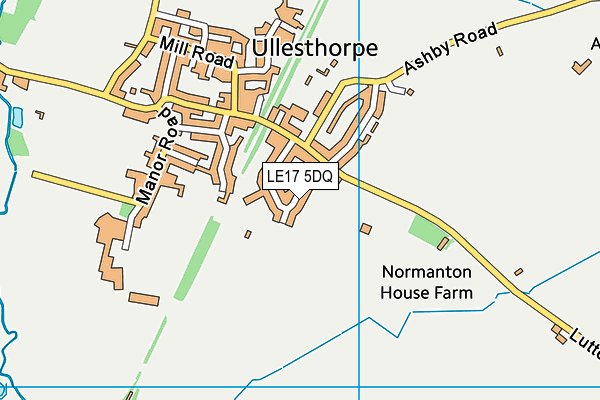 LE17 5DQ map - OS VectorMap District (Ordnance Survey) LE17 5DQ map - OS VectorMap District (Ordnance Survey)