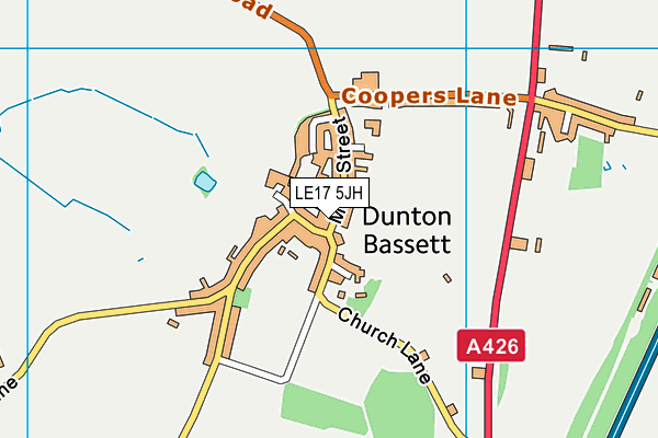 LE17 5JH map - OS VectorMap District (Ordnance Survey) LE17 5JH map - OS VectorMap District (Ordnance Survey)