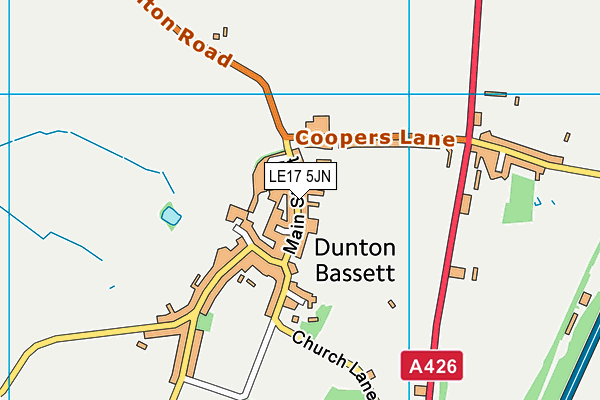 LE17 5JN map - OS VectorMap District (Ordnance Survey) LE17 5JN map - OS VectorMap District (Ordnance Survey)