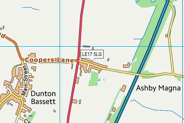 LE17 5LG map - OS VectorMap District (Ordnance Survey) LE17 5LG map - OS VectorMap District (Ordnance Survey)