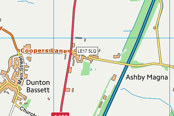 LE17 5LQ map - OS VectorMap District (Ordnance Survey)