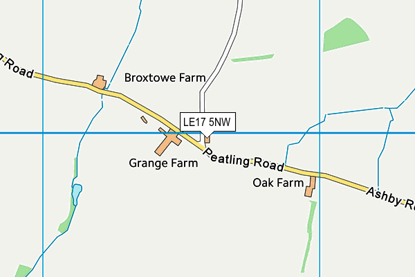 LE17 5NW map - OS VectorMap District (Ordnance Survey) LE17 5NW map - OS VectorMap District (Ordnance Survey)