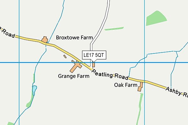 LE17 5QT map - OS VectorMap District (Ordnance Survey) LE17 5QT map - OS VectorMap District (Ordnance Survey)