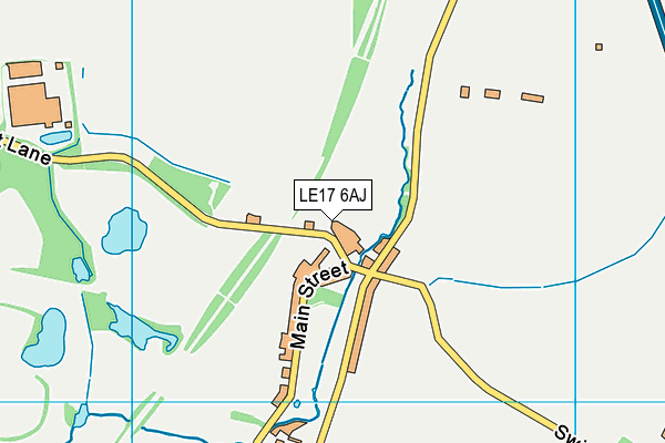 LE17 6AJ map - OS VectorMap District (Ordnance Survey) LE17 6AJ map - OS VectorMap District (Ordnance Survey)
