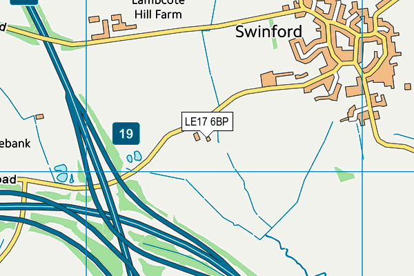 LE17 6BP map - OS VectorMap District (Ordnance Survey)