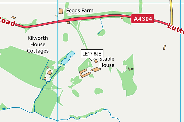 LE17 6JE map - OS VectorMap District (Ordnance Survey)