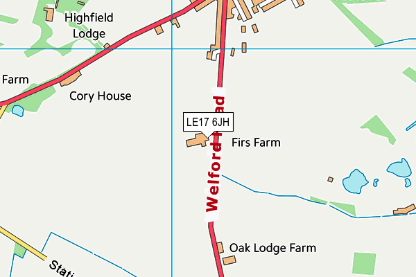 LE17 6JH map - OS VectorMap District (Ordnance Survey) LE17 6JH map - OS VectorMap District (Ordnance Survey)
