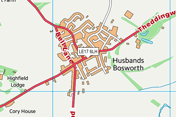 LE17 6LH map - OS VectorMap District (Ordnance Survey)