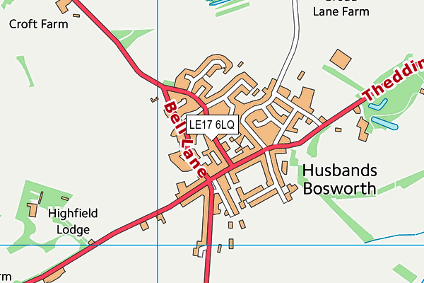 LE17 6LQ map - OS VectorMap District (Ordnance Survey)